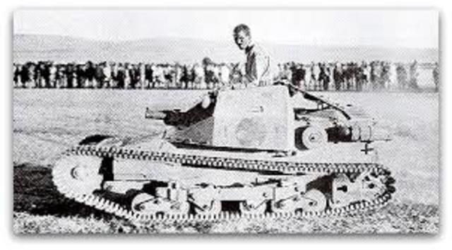 : With his country largely overrun by Italian troops