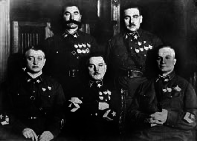 Soviet leader stalin begins a purge on red army