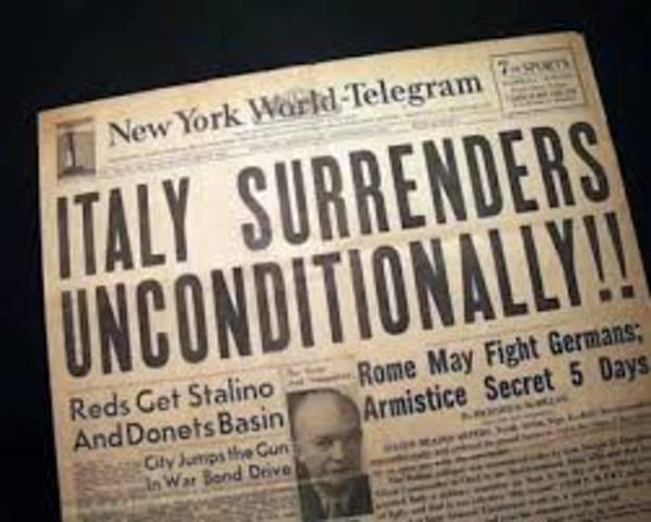Italy surrenders to the allies