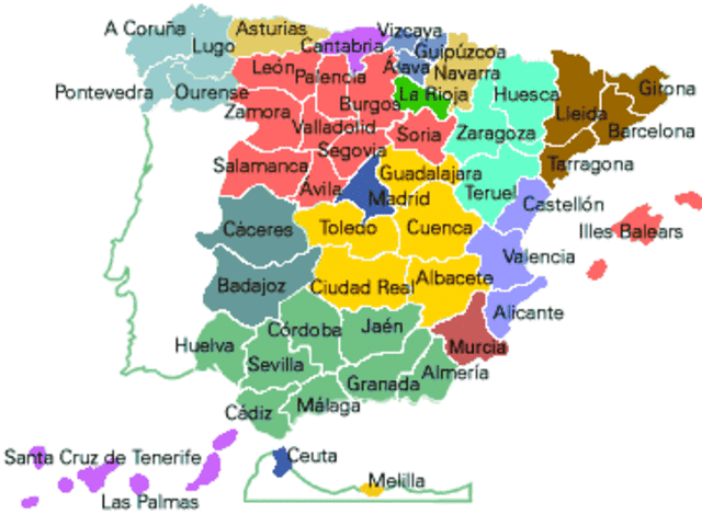 División provincial de Javier de Burgos
