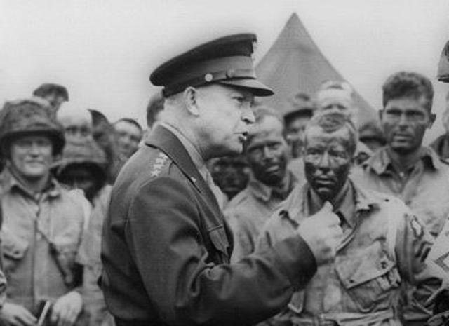 General Dwight David Eisenhower takes command in World War II at North Africa.
