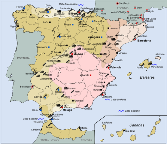 The Spanish Civil War (until April 1, 1939)