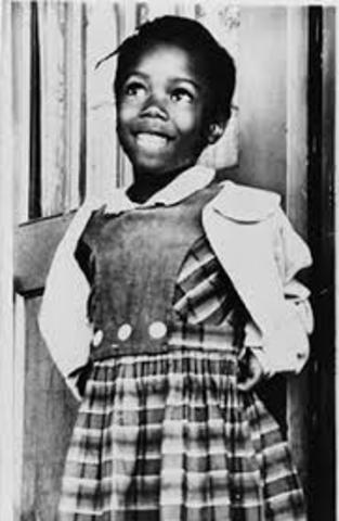 Ruby Bridges desegregate elementary school