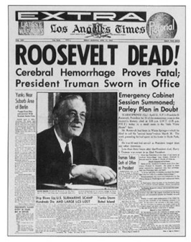 Roosevelt dies