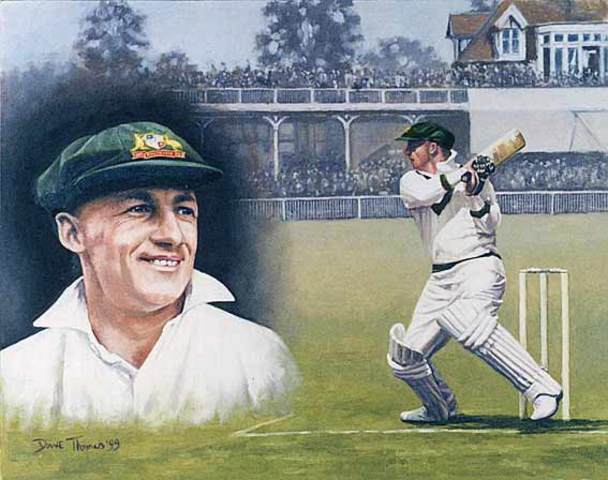 Bradman scores century on debute
