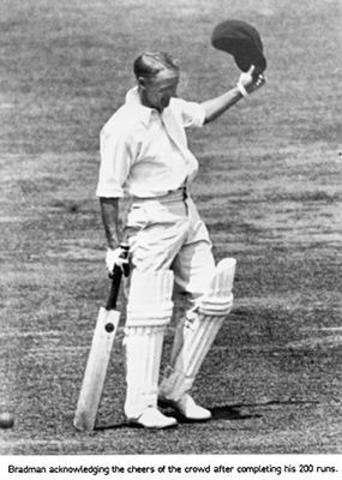 Bradman bowled first duck