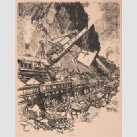 Steam Shovel at Work in Culebra Cut