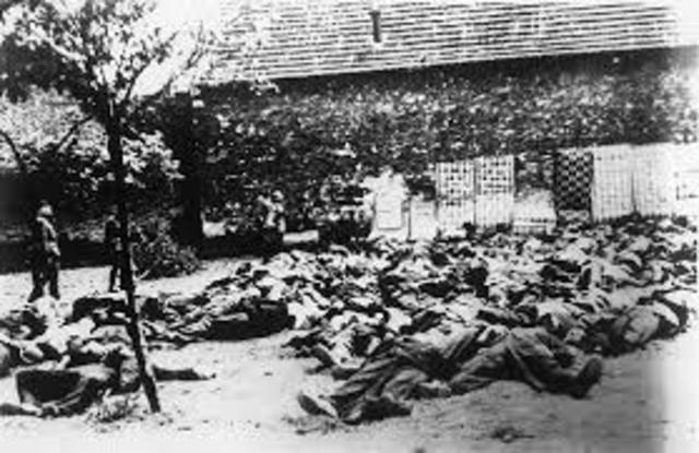 Nazis liquidate Lidice in reprisal for Heydrich's assassination.