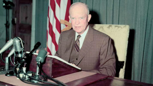 Dwight David Eisenhower makes truce in Korea and ends the war.