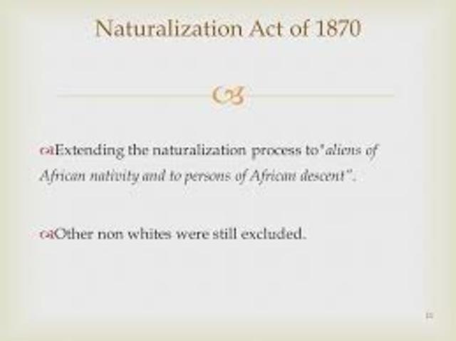 Naturalization Act of 1870