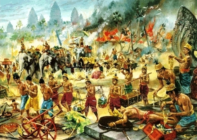 Cham invaded the Khmer Empire