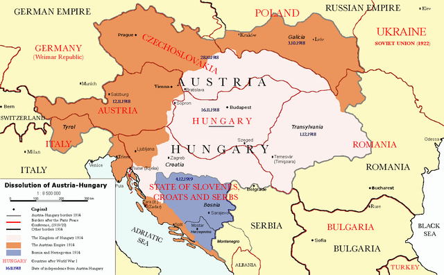 The Austro-Hungarian empire agreed to an armistice