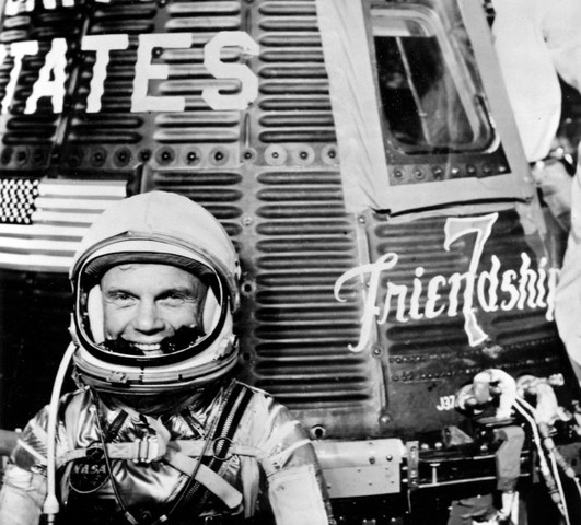 John Glenn becomes first American to orbit the earth