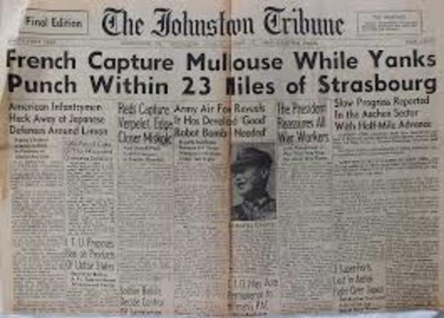 French capture Strasbourg.