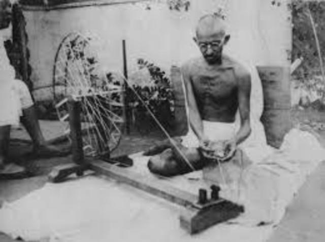 Mohandas Gandhi became the leader of the  Indian independence movemnt and the Indian National Congress