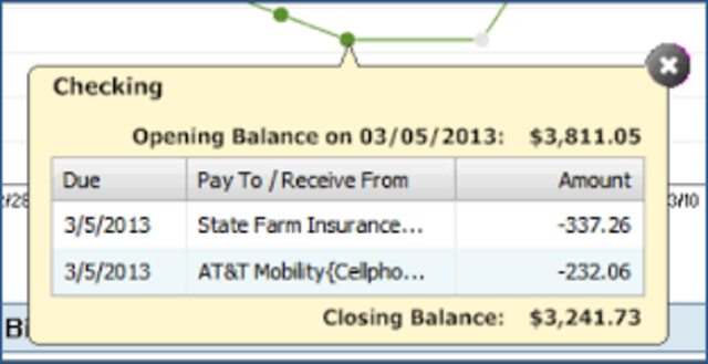 Checking my balance and splitting my check before depositing it