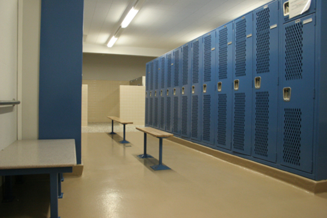 Matt, Josie, and Drew Run to the Locker Room
