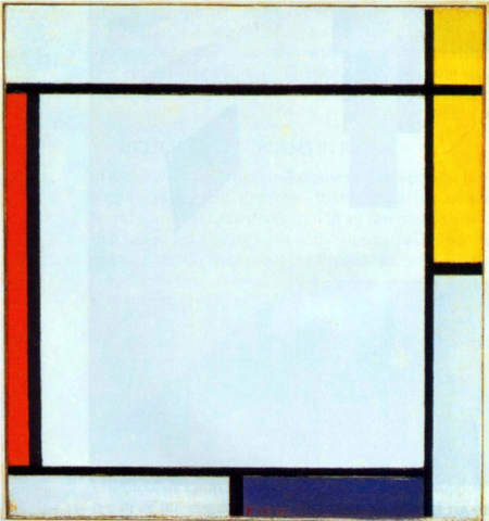 Composition with Yellow, Red, and Blue