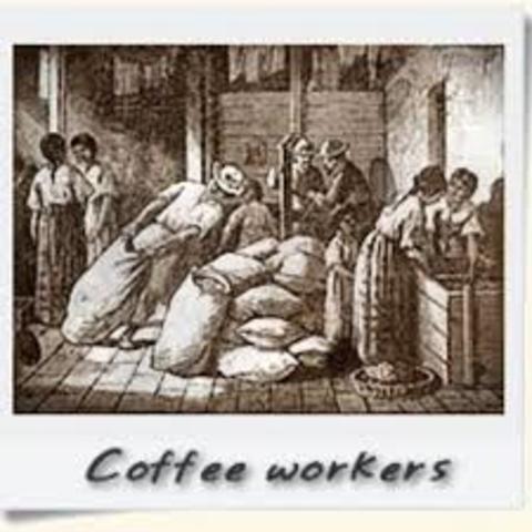 Inicio la exportación de café.