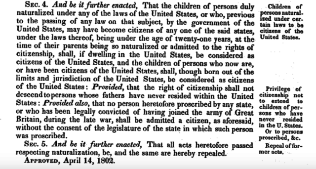 Naturalization Law of 1802