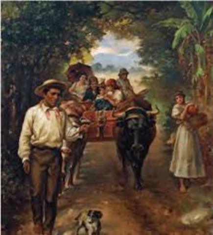 El antiguo tramo del camino de carretas entre el Alto del Monte y el Desmonte de San Mateo