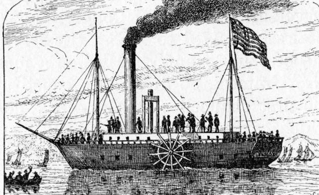 Joffroy d'Abbans construye el primer barco movido por vapor.