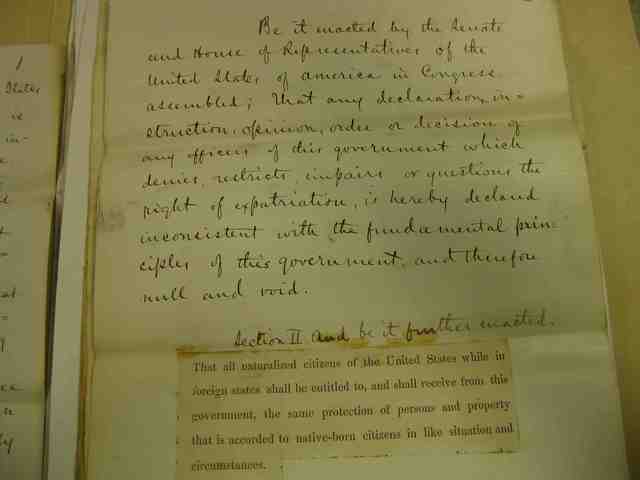 The Expatriation Commision Act of 1907