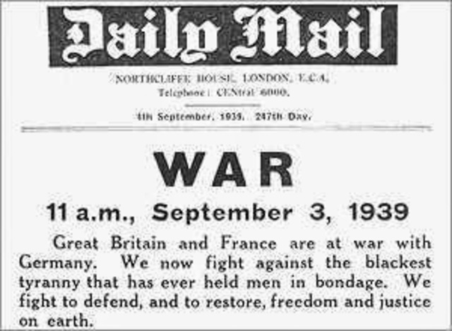 Britain and France declare war on Germany