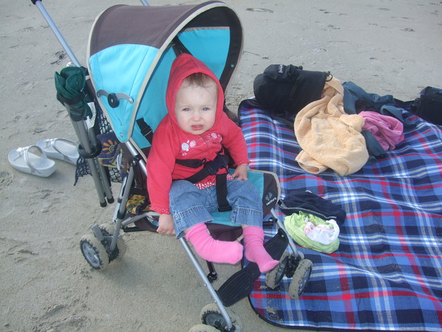 I froze on the beach.