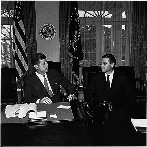 JFK Meets with secretary of defense