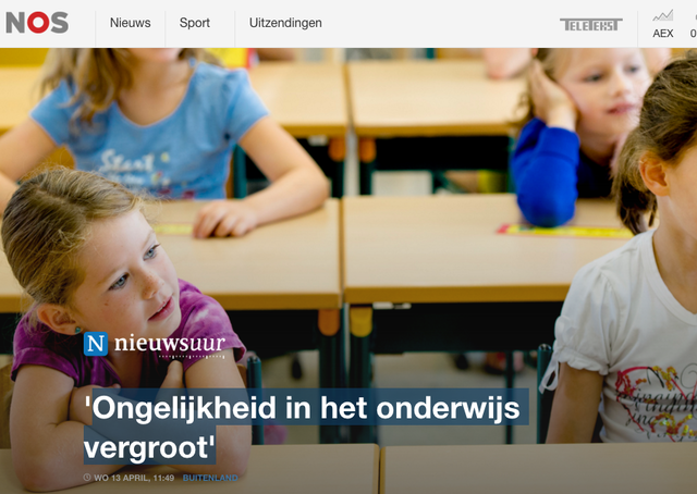 ONDERWIJS                                                                               Ongelijkheid in het onderwijs vergroot