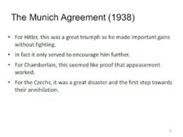 Germany, Italy, Great Britian , and France sign the minch Agreement.