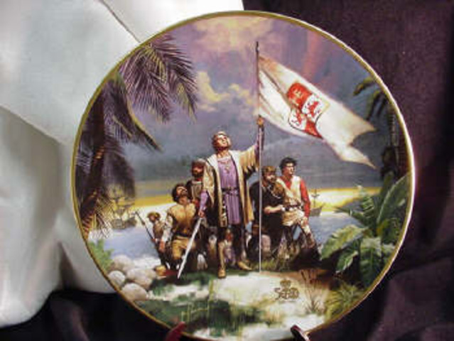 Columbus "discovers" America