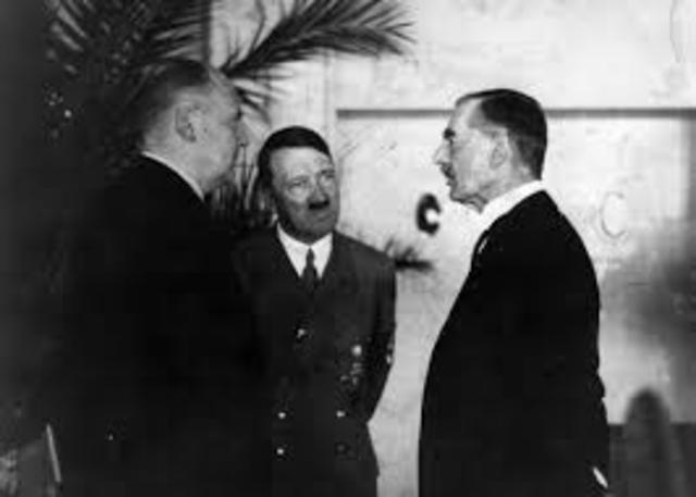 Chamberlain meets with Hitler in Godesberg