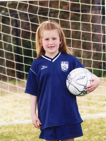 Sarahs 1st soccer goal