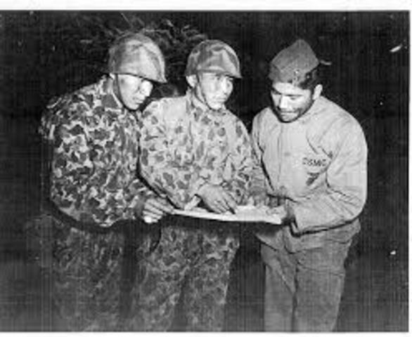 The first Navajo code talkers are sent to San Diego for training