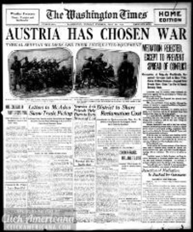 Newspaper WW1 Starts!