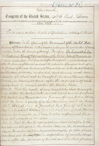 Chinese Exclusion Act