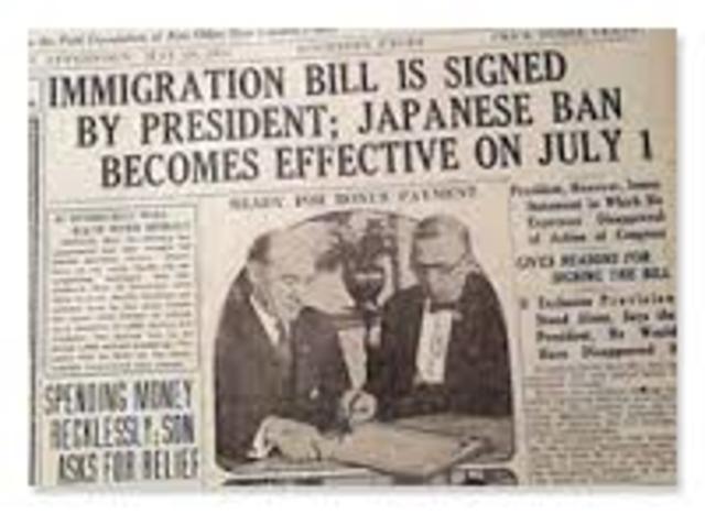 Congress passes the Immigration Act