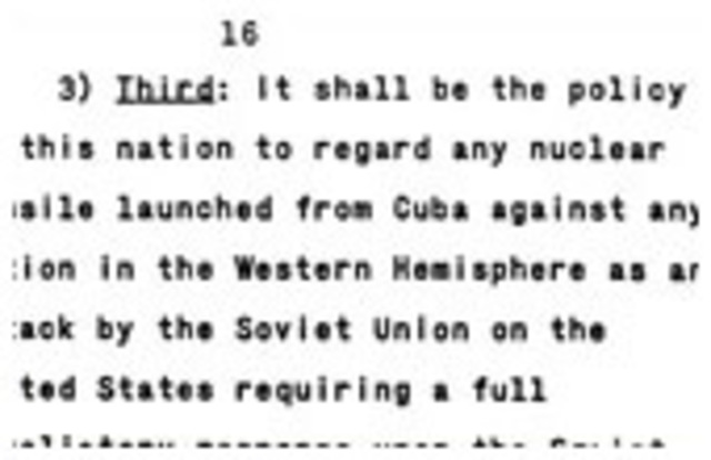 Day 7- Kennedy Tells the World about the Crisis