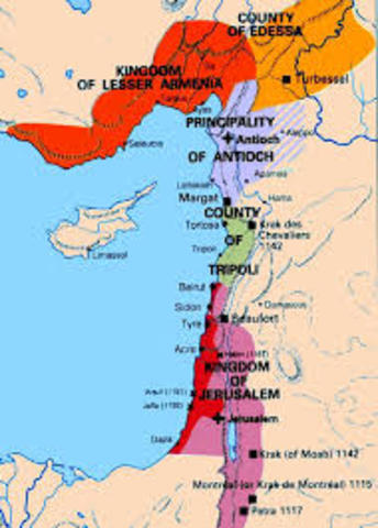 Crusader states were established in the Holy Land.(1101-1144)