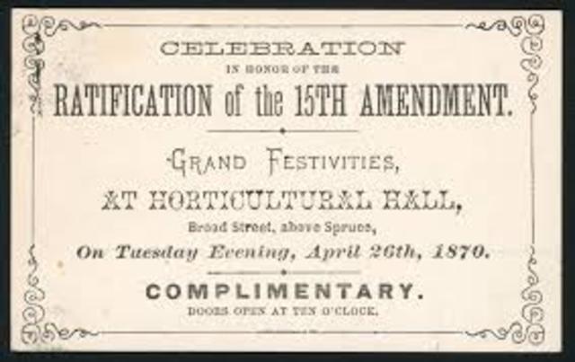 15th amendment ratified