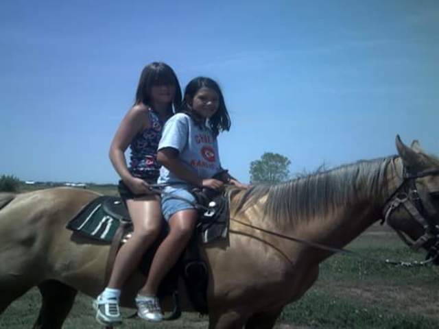 me and my best friend hourse back riding