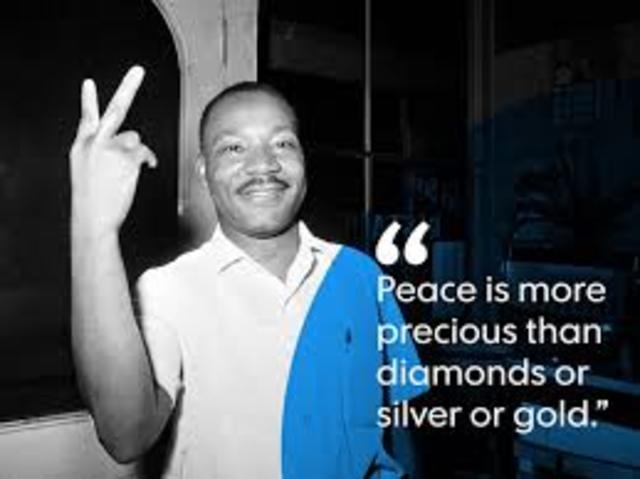 MLK won a Nobel Peace Prize