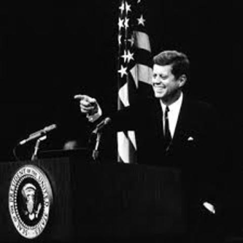 John F. Kennedy elected president at the age of 43, Kennedy was the youngest man elected president and the first Catholic.