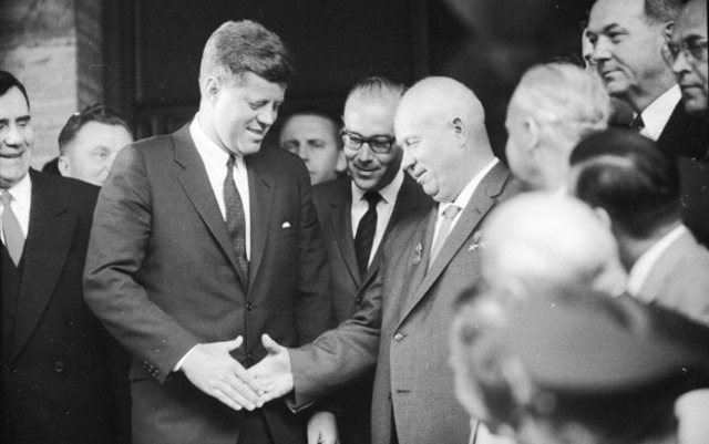 Kennedy and Khrushchev make a deal for removal if the missiles