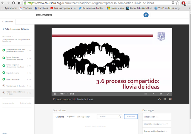 Tercera semana Cursera