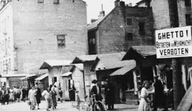 The establishment of ghettos