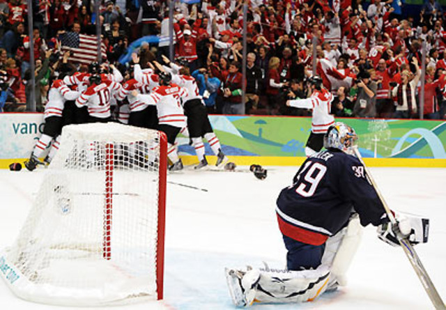 team USA loses to canada in the 2010 olympics