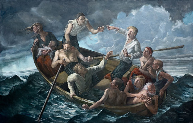 Prendick and his boat mates began thinking bad thoughts